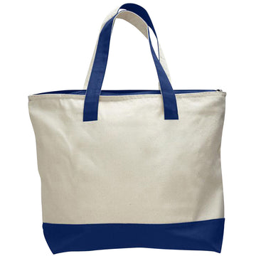 Q1300 HEAVY CANVAS ZIPPER TOTE